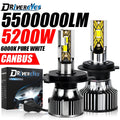 5200W H4 H7 H1 H11 LED Headlight Canbus H8 H9 H3 HB3 9005 HB4 9006 880 881 Turbo 5500000LM