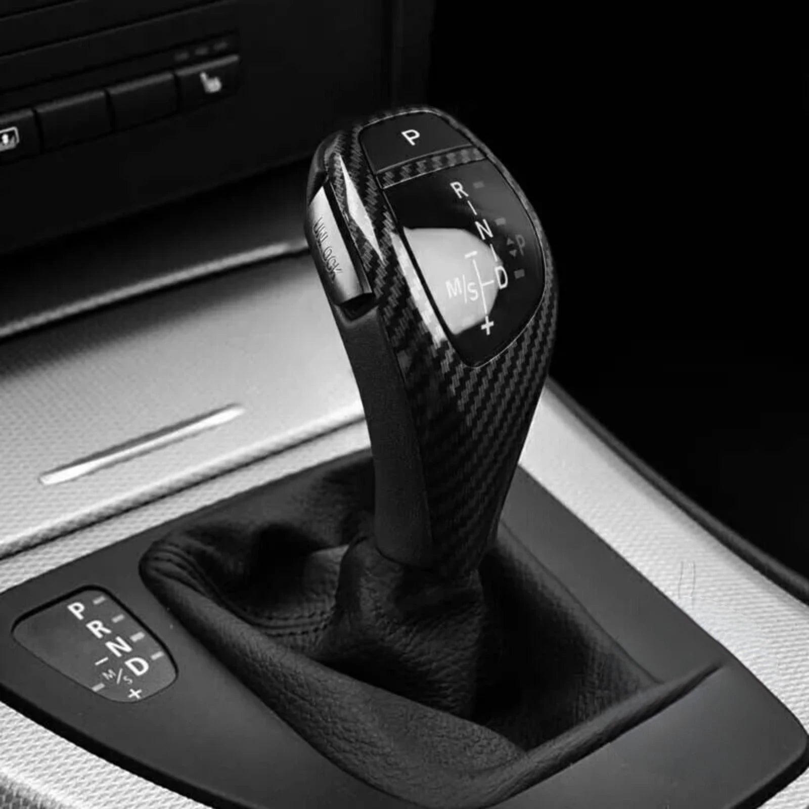 Carbon Fiber Style Automatic LED Shift Knob Gear Shifter For BMW 1 3 Series E90 E92 E93 E8