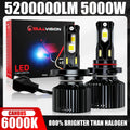5000W H7 H4 Led Headlights CANBUS H11 H8 H9 9012 9006 9005 Turbo 5570 CSP Chips Car Bulbs