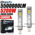 H1 LED Headlights 5500000LM 6000K 5200W 16PCS 7585 CSP High Low Beam Turbo Auto Light 1:1