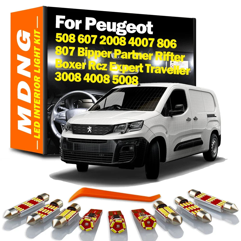 LED Interior Light Kit for Peugeot 508 607 - Canbus Error-Free Bulbs | AUTOKITSHOP