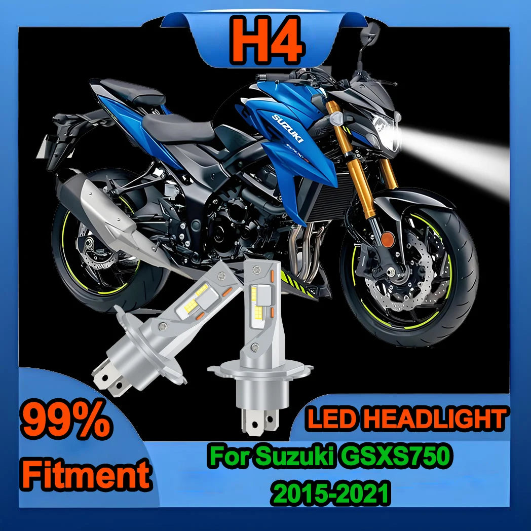 1/2PCS H4 Motorcycle Headlight Bulb Mini Size 1:1 Original Design For Suzuki GSXS750 2015-