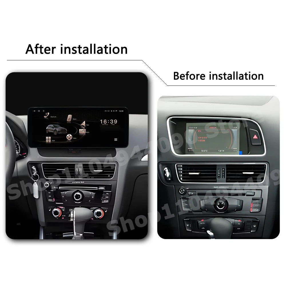 Android 14 for Audi Q5 2009 -2017 Intelligent Car Radio Multimedia QLED Touch Display DSP