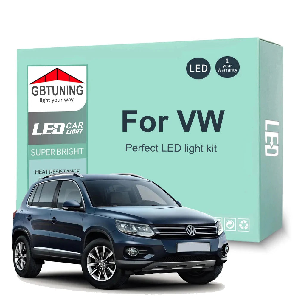 LED Interior Light Kit for Volkswagen VW Tiguan Touareg 7L 7P Sharan 7M 7N Touran 1T 5T Caddy Scirocco Beetle Amarok ...