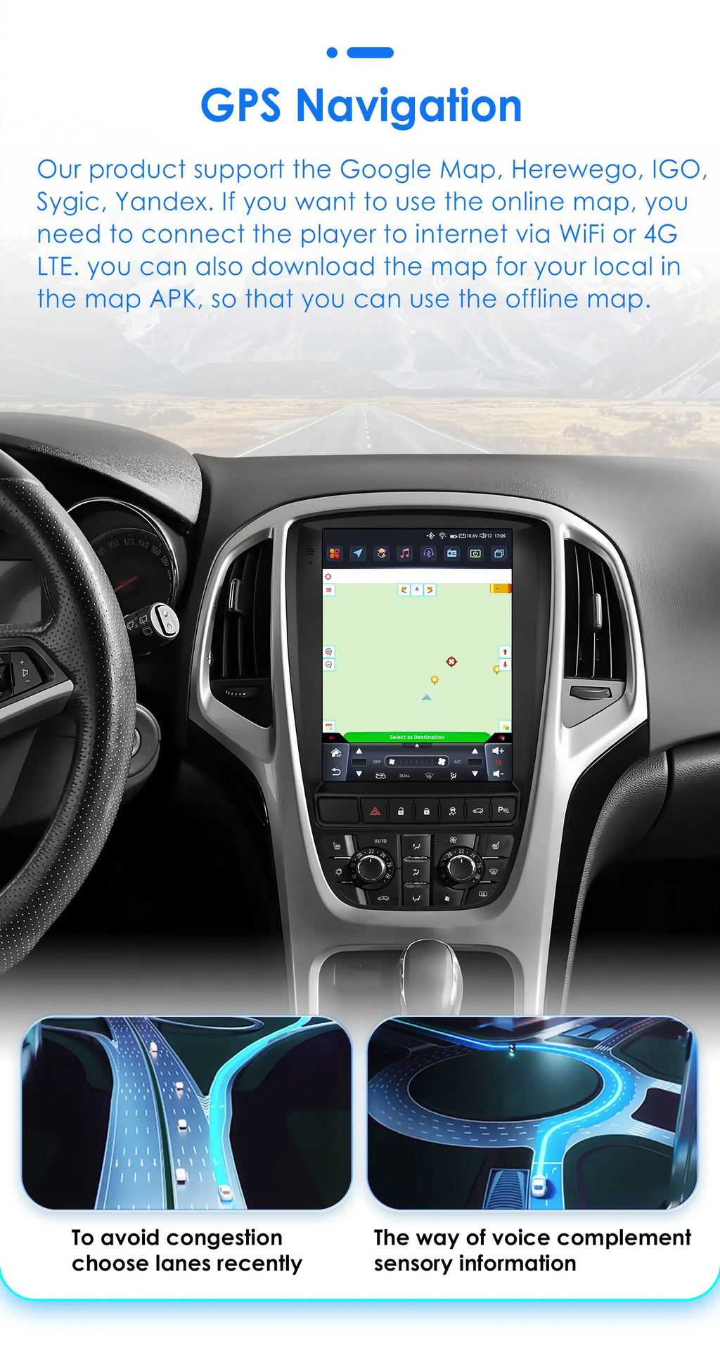 2Din Android 13 Car Radio for Opel Astra J Vauxhall Buick Verano 2009-2015 Multimedia Vide
