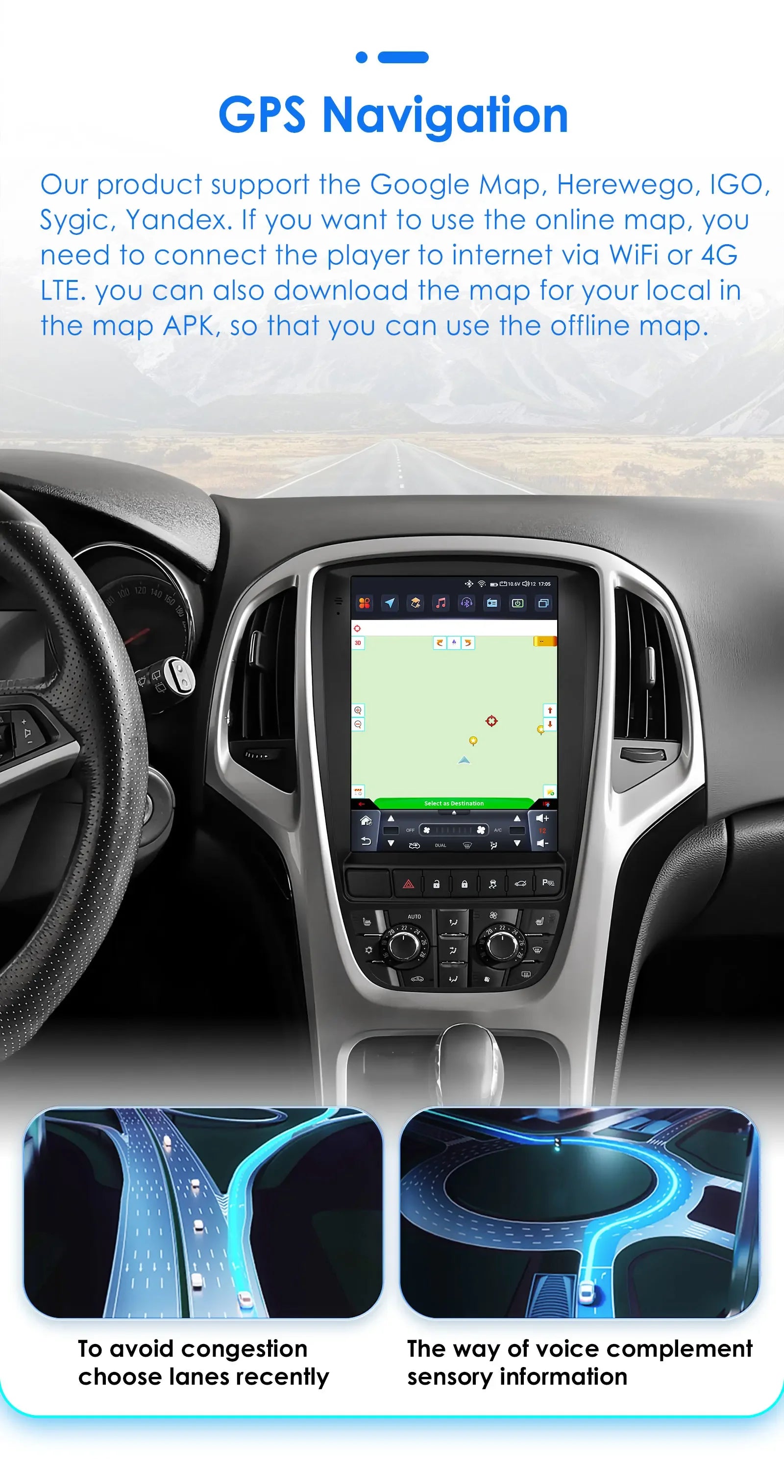 2Din Android 13 Car Radio for Opel Astra J Vauxhall Buick Verano 2009-2015 Multimedia Vide