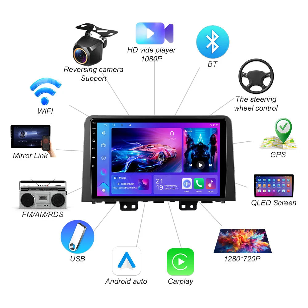 Android 16 For Hyundai Staria H1 2021-2023 Car Radio Auto Carplay Video Player Gps Navigat | AUTOKITSHOP