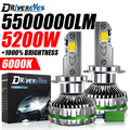 5500000LM 5200W H4 H7 H11 LED Headlights Canbus H1 H8 H9 9005 HB3 9006 HB4 9012 HIR2 Turbo