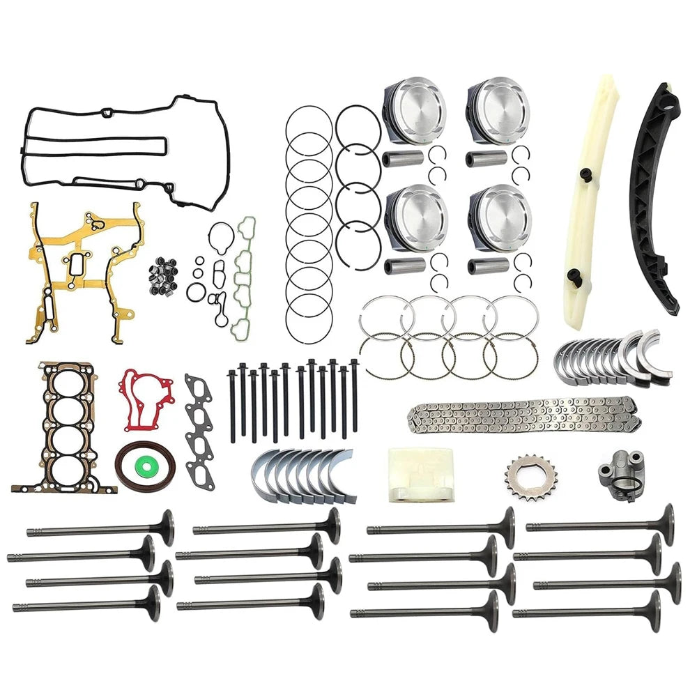 1Set Refurbished Gasket Piston Bearing Timing Chain Set For Buick Chevrolet HSCV001 251950