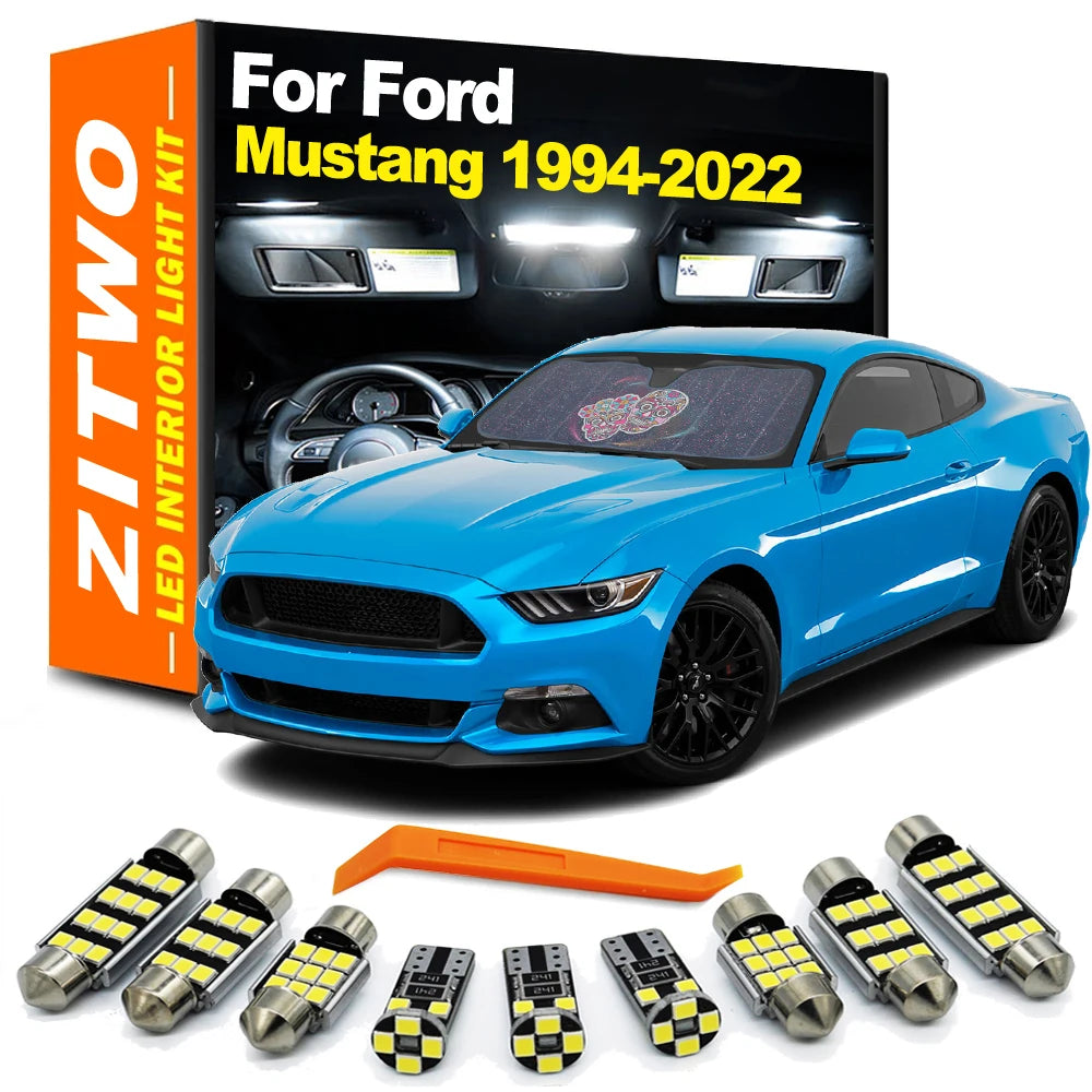 ZITWO Canbus No Error For Ford Mustang MK4 MK5 MK6 1994- 2014 2016 2018 2020 2021 2022 LED Bulb Interior Dome Reading Light Kit
