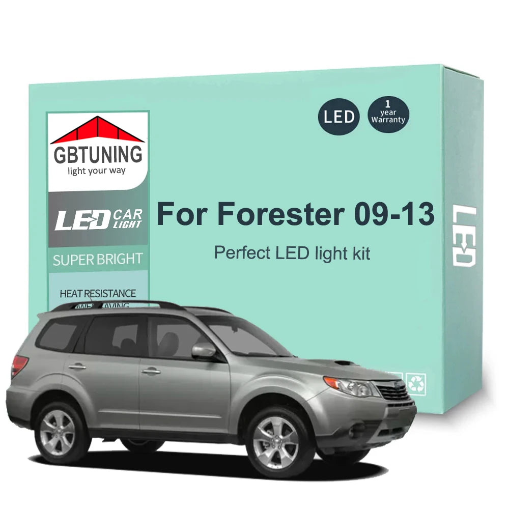 10-Piece LED Interior Light Kit for Subaru Forester SH - Canbus Error-Free Bulbs | AUTOKITSHOP