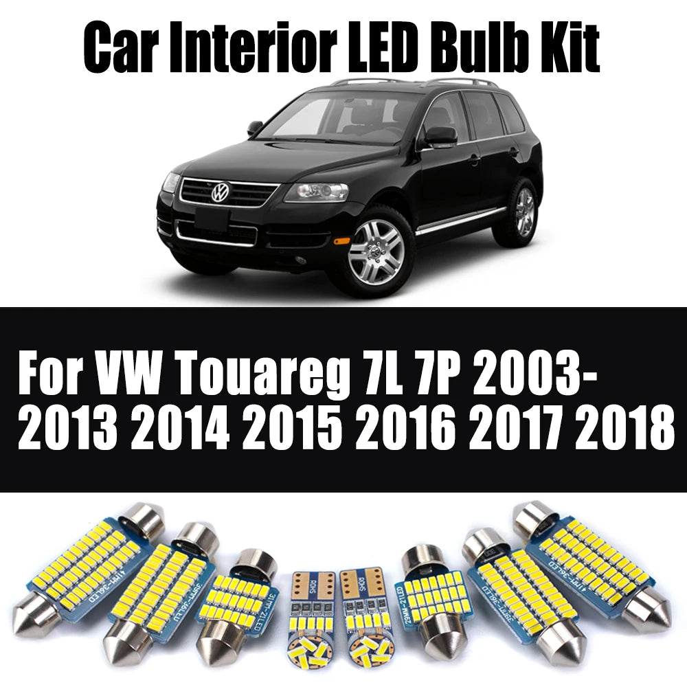 LED Interior Light Kit for VW Volkswagen Touareg 7L 7P 2003- 2014 - Canbus Dome Map Door Trunk Bulbs | AUTOKITSHOP