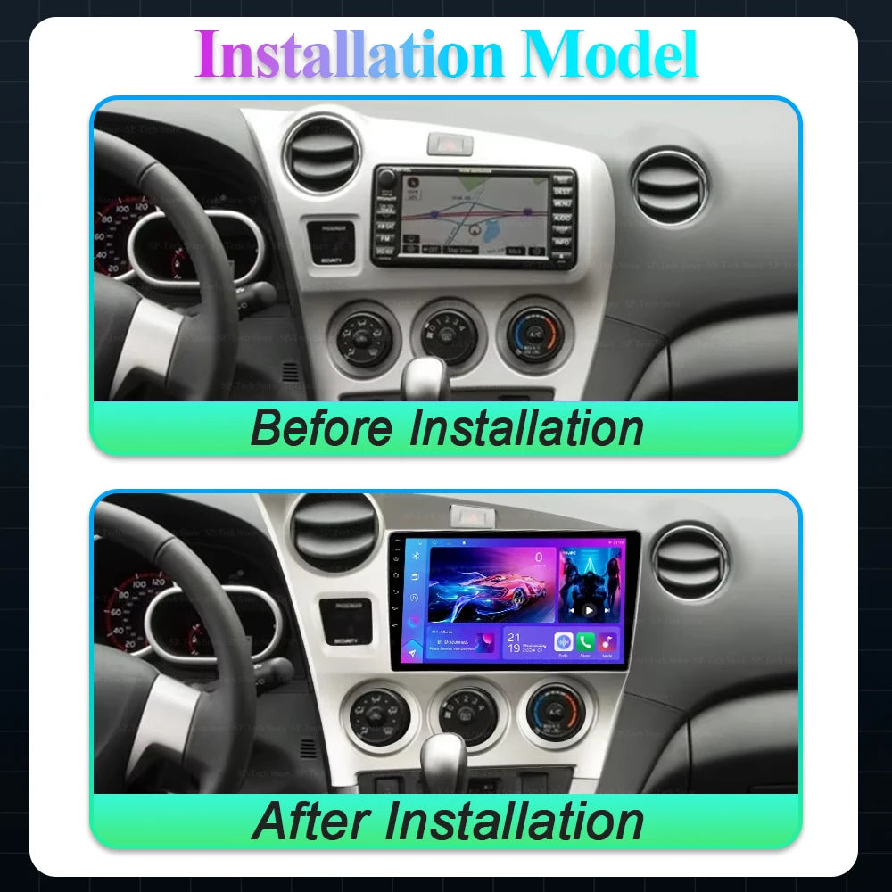 Android 16 Carplay Auto Car Radio For Toyota Matrix 2 E140 2008 2009 2010 2011 2012 2013 2 | AUTOKITSHOP