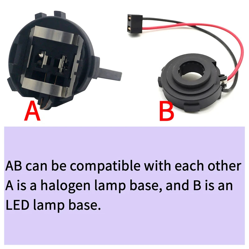 H7 LED Socket Adapters For Golf 7 MK7 MK6 Tiguan Sharan Multivan Touran Scirocco Passat B7
