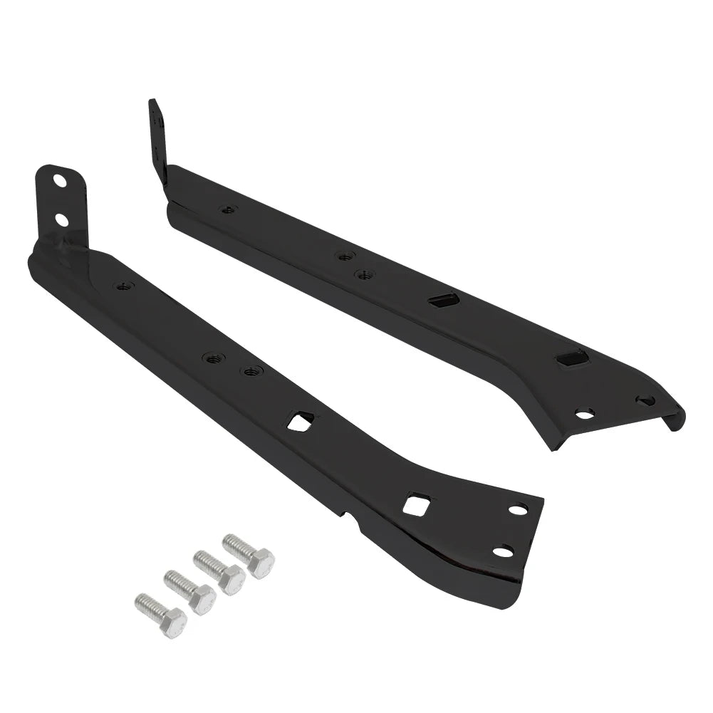 Motorcycle Black Saddlebag Rail Support Brackets For Harley Touring FLT FLHT Street Glide Road K - Automotive LED Light