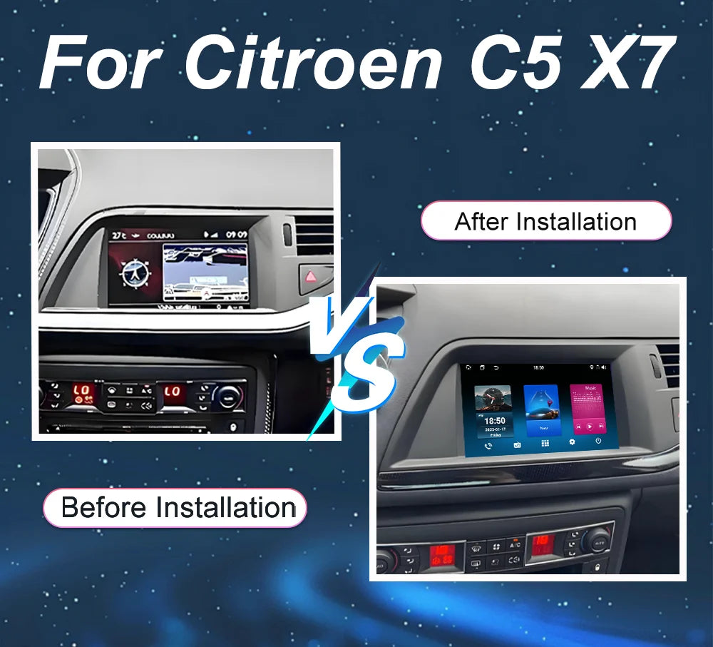 Car Radio Carplay Android For Citroen C5 X7 Multimedia Video Player touch screen Navigatio
