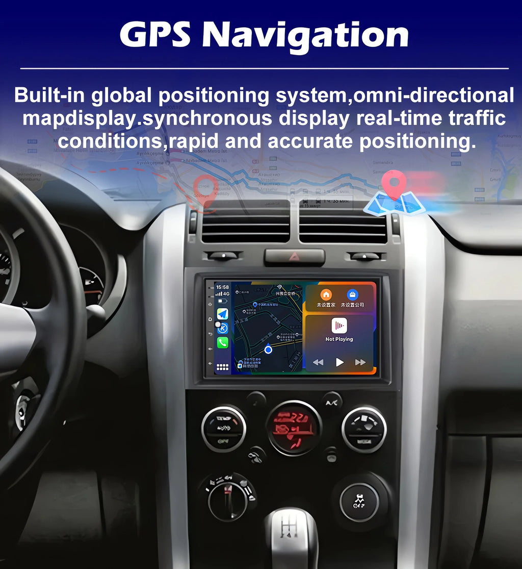 7"Android 16 Auto For FIAT 500 2007-2015 GPS Navigation Wireless Carplay Car Multimedia Vi