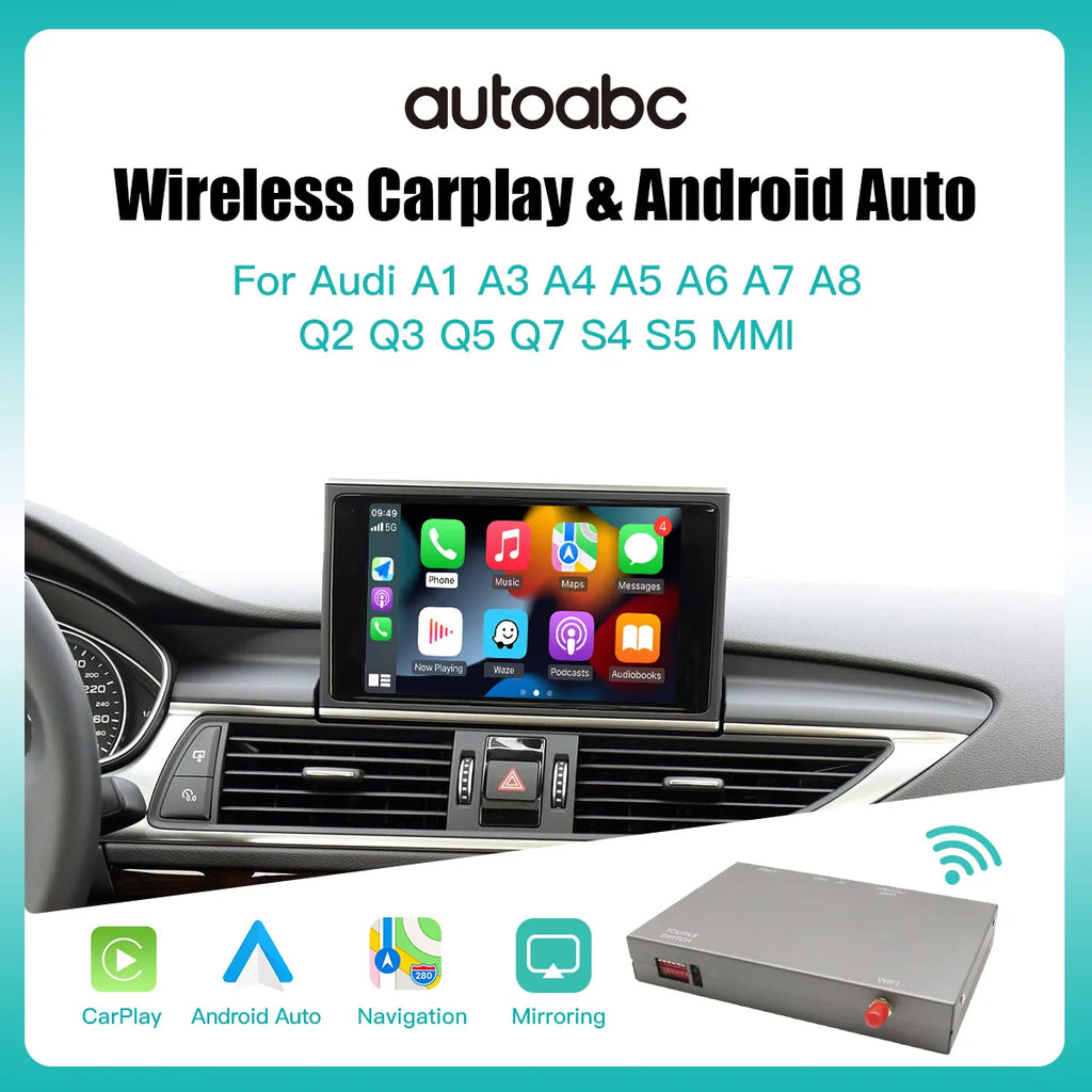 AUTOABC Wireless CarPlay Suitable For Audi A1 A3 A4 A5 A6 A8 Q2 Q3 Q5 Q7 MMI Module Androi | AUTOKITSHOP