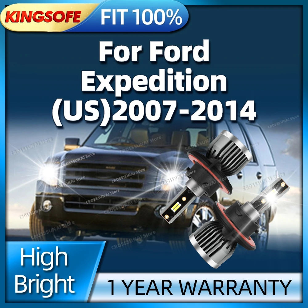 LED Headlight 180W H13 CSP Turbo Car Light 12V 6000k Anti-Glare For Ford Expedition (US)20