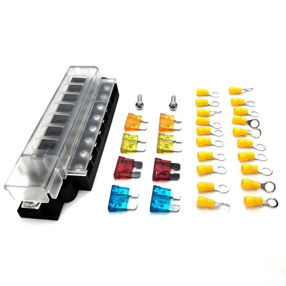 8 Way Automobile Fuse Box Blade Fuses Terminal Kit For 32V Car Truck Boat Marine