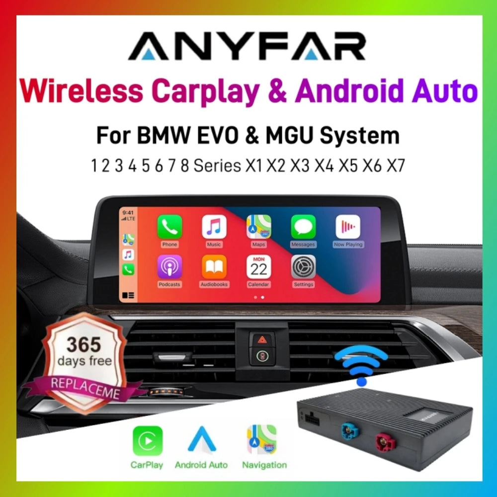Wireless CarPlay Android Auto For BMW 1 2 3 4 5 6 7 Series F10 F11 F07 F01 F02 F03 F04 EVO | AUTOKITSHOP