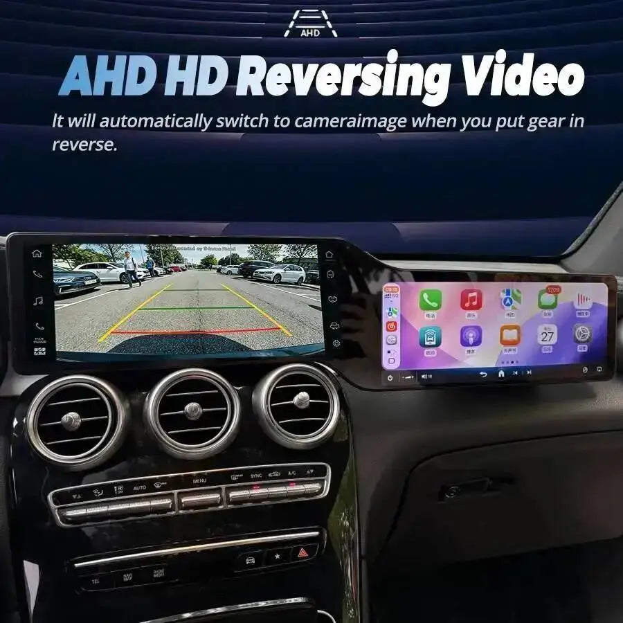 R 24.6" Dual Screen Android Auto Carplay For Mercedes Benz GLC C Class W205 X253 C180 C200 | AUTOKITSHOP