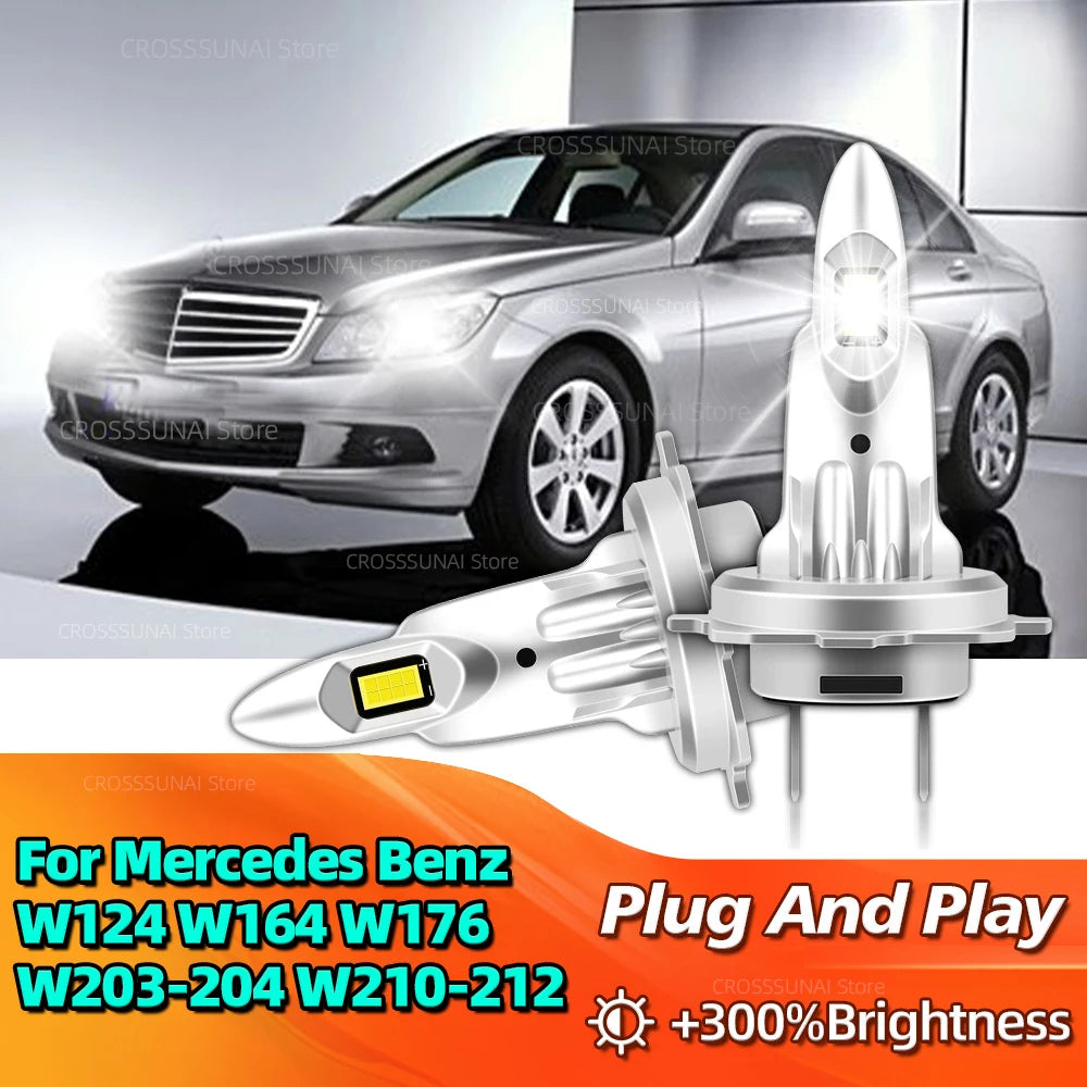 12V LED Light Bulbs CSP Headlight 180W Car Driving Lamp For Mercedes Benz W204 W211 W212 W