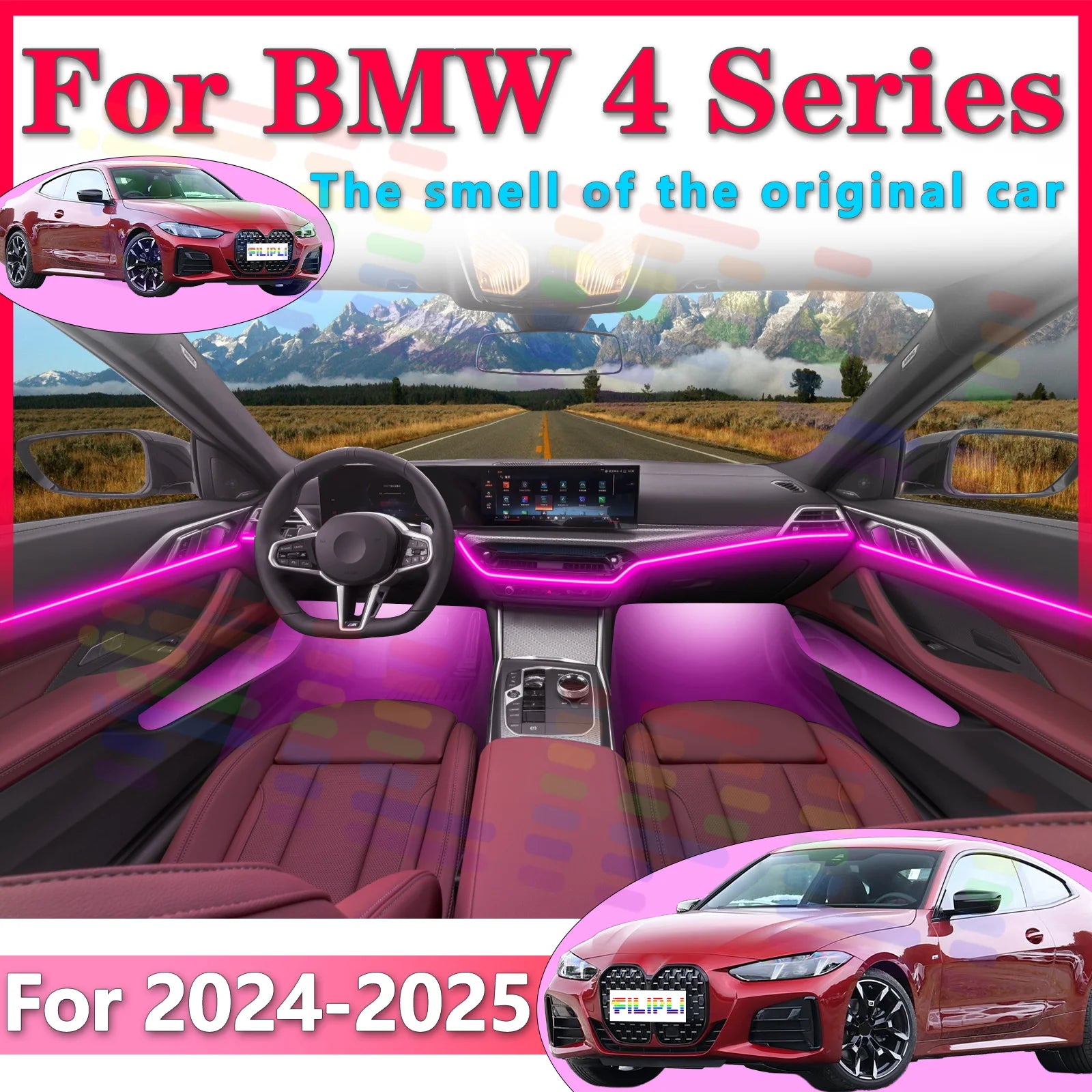 RGB - Ambient Light - for BMW F32 F36 G23 - App Control - Car Interior Lighting | AUTOKITSHOP