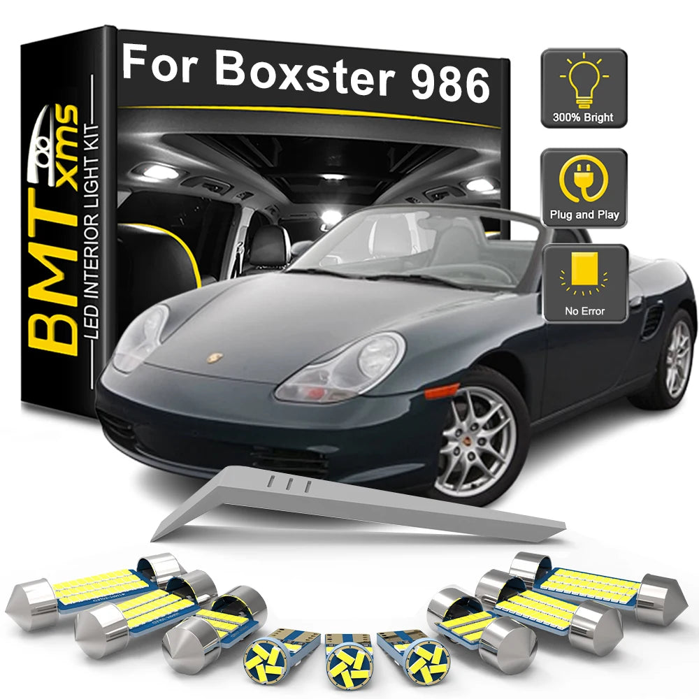 14-Piece LED Interior Light Kit for Porsche Boxster 986 1996-2000 - Canbus Dome Map Door Trunk Bulbs | AUTOKITSHOP