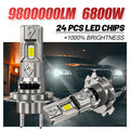 H7 LED Headlight Bulb Mini Wireless 6800W 9800000LM 6000K for Car Headlamp Auto Diode Lamp