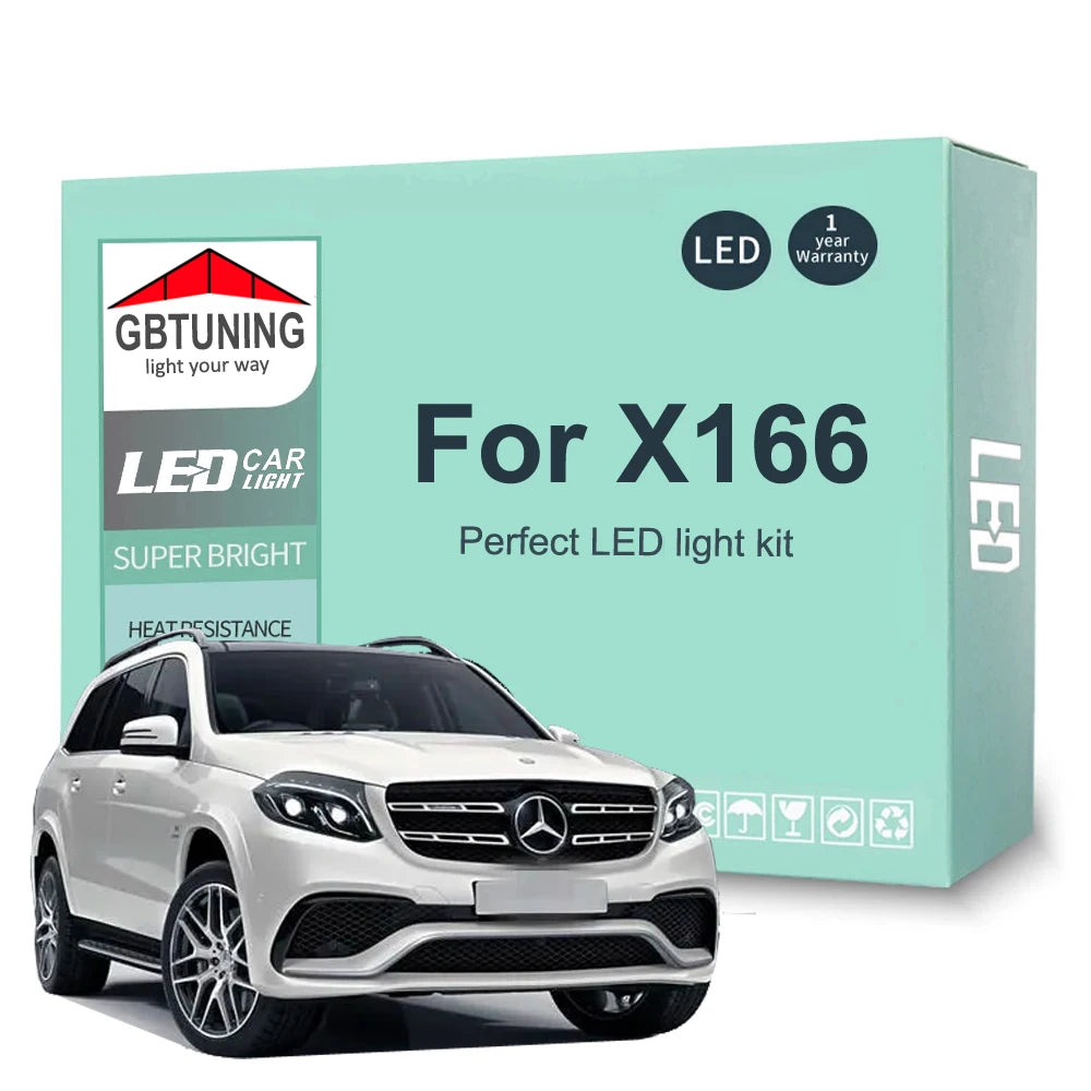 20-Piece LED Interior Light Kit for Mercedes Benz GLS Class X166 GLS320 GLS350 GLS400 GLS450 2016-2018 - Canbus Dome ...