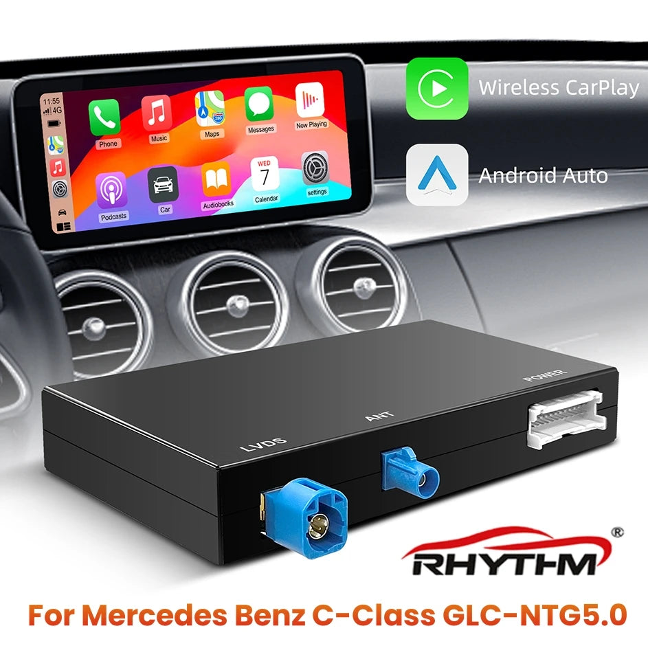 Rhythm Wireless CarPlay Android Auto Fits For Mercedes A B C CL S CLA CLS CLASS GLA GLS GL | AUTOKITSHOP
