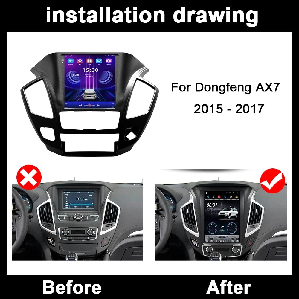 9.7 Inch For Dongfeng AX7 2015 - 2017 Android 16 Auto Car Radio Multimedia Video Player GP