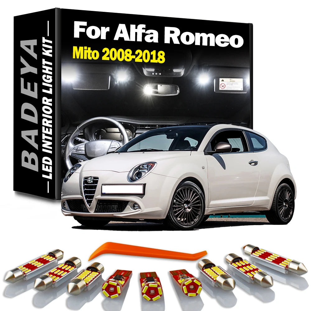 LED Interior Map Door Light Car Indoor Bulb Kit For Alfa Romeo Mito 955 2008-2015 2016 201
