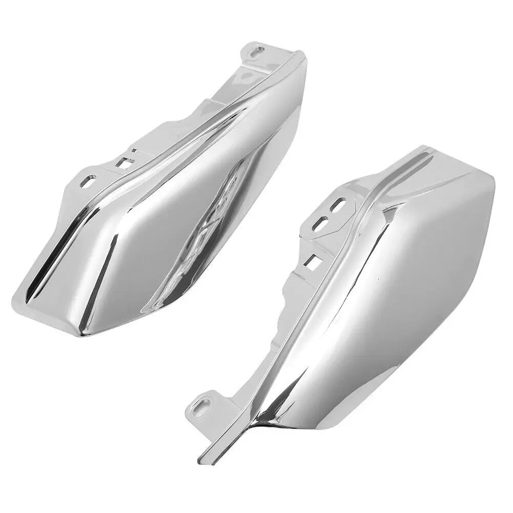 Motorcycle Black/Chrome Mid-Frame Air Heat Deflector Fairing For Harley Touring Electra Glide St - Automotive LED Light