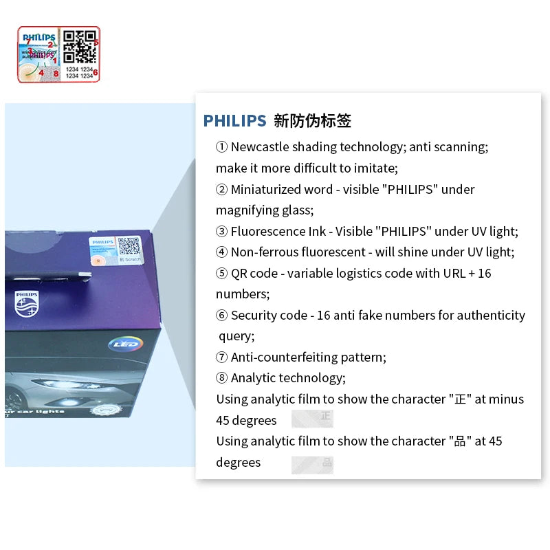 Philips LED HB3 9005 Ultinon Pro3015 12V/24V 6000K Bright White Auto Headlight LED Lamps,