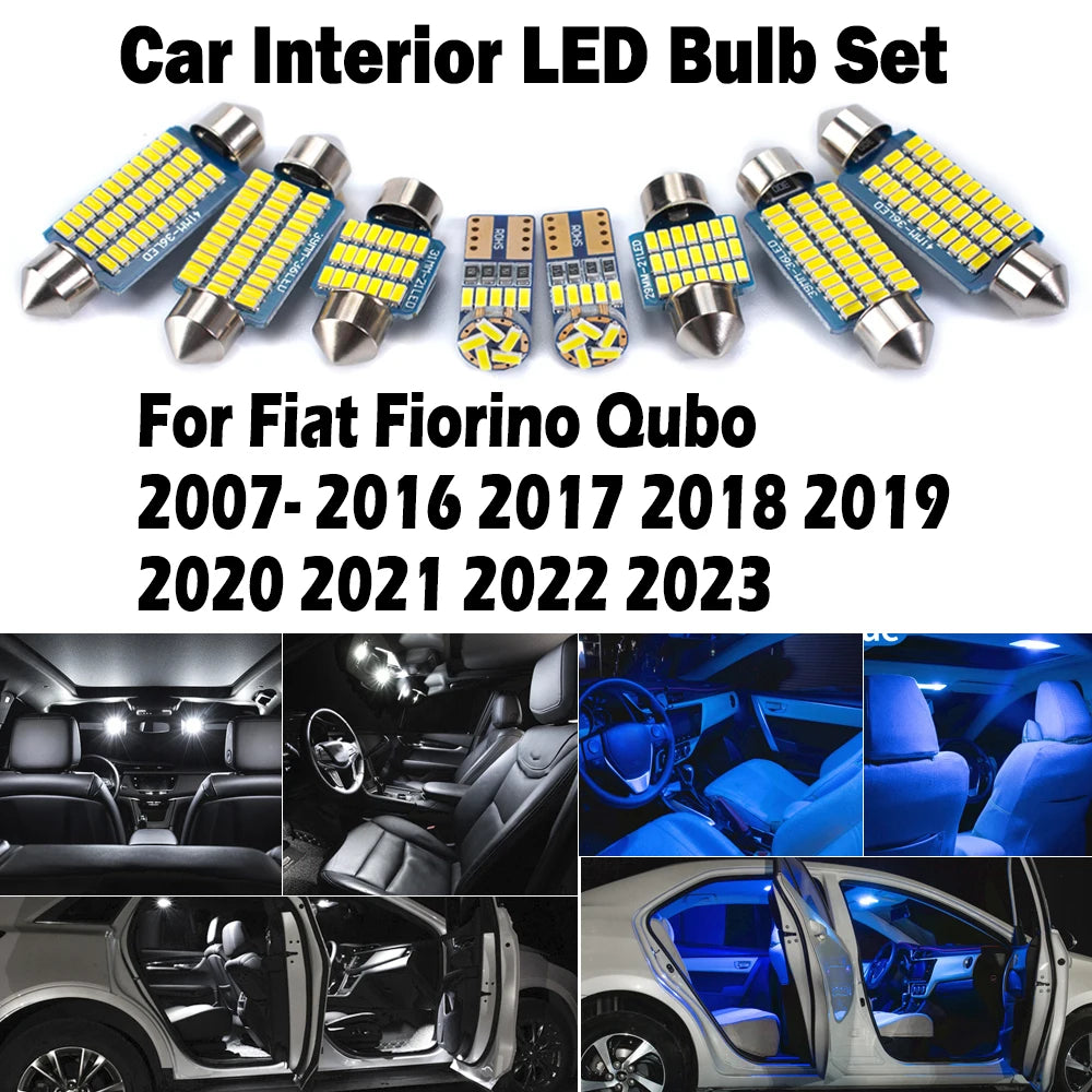 LED Interior Light Kit for Fiat Fiorino Qubo 2007- 2016 - Canbus Dome Map Door Trunk Bulbs | AUTOKITSHOP