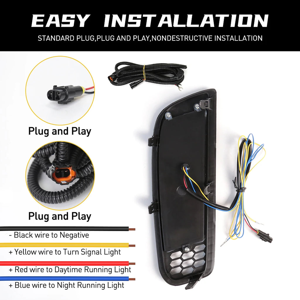 DRL For Mazda CX-50 CX50 2023 2024 LED Daytime Running Light Car Fog Dynamic Turn Signal L | AUTOKITSHOP