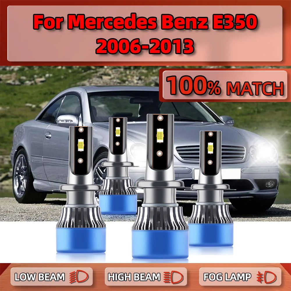 28000LM H7 LED Car Headlight 120W High Low Beam Auto Headlamp 12V For Mercedes Benz E350 2