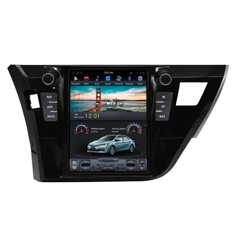 For Toyota Corolla 2015 10.4 Inch Tesla Head Unit 2 Din Car Radio Bluetooth Screen Android