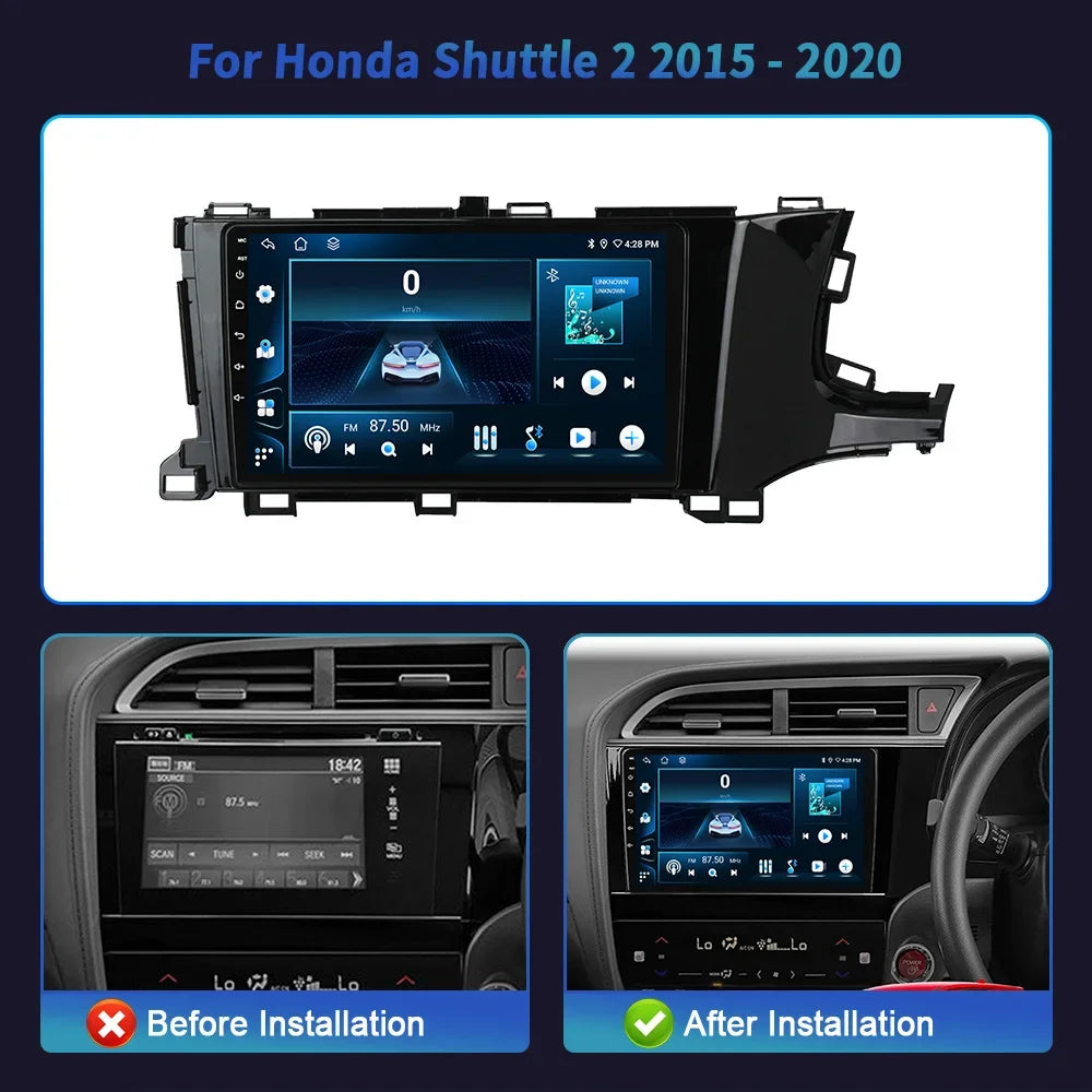 Car Radio For Honda Shuttle 2 2015-2020 Android 14 Multimedia 4G GPS Navigation Wireless B