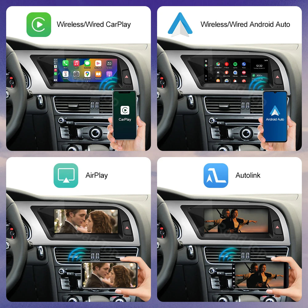 Road Top Linux Touch Screen For Audi A4 2009-2015 Wireless CarPlay Android Auto Airplay Ca | AUTOKITSHOP