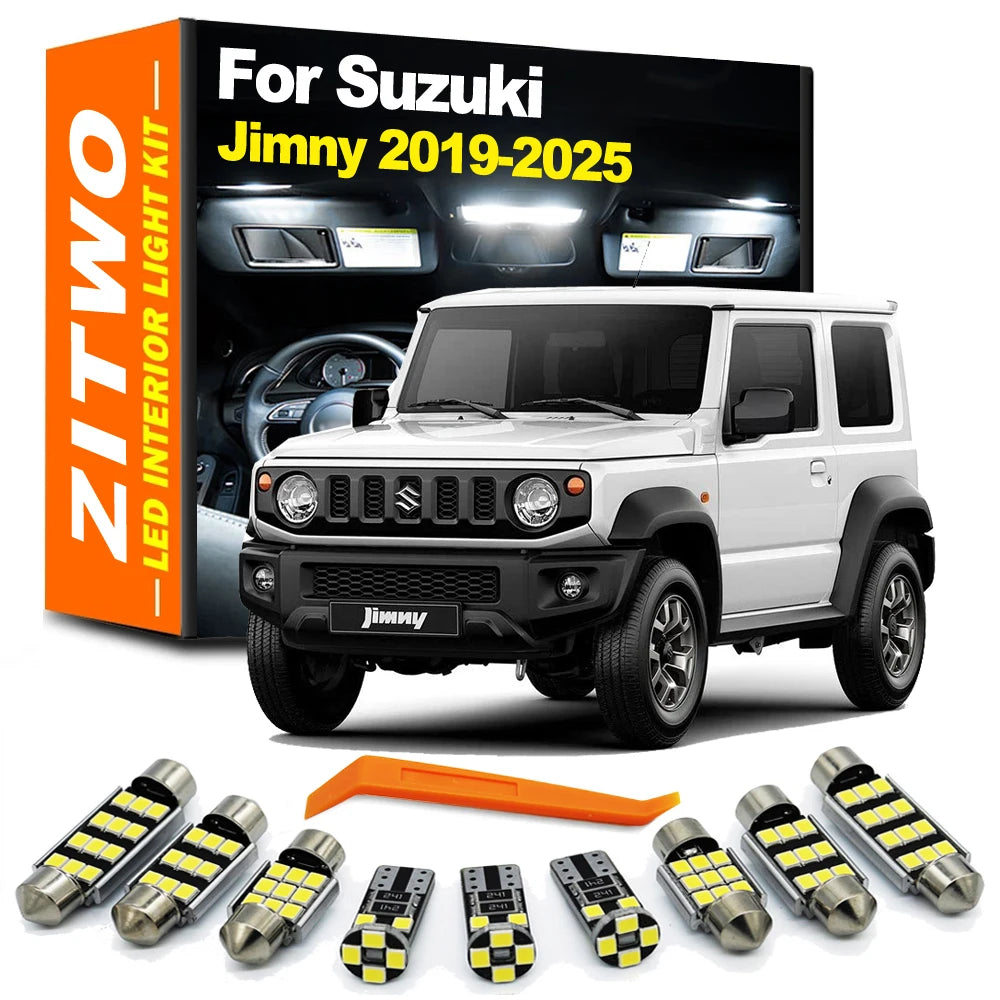 ZITWO 6Pcs Canbus No Error LED Interior Light Number Plate Lamp Kit For Suzuki Jimny 2019 2020 2 - Canbus LED Car Light