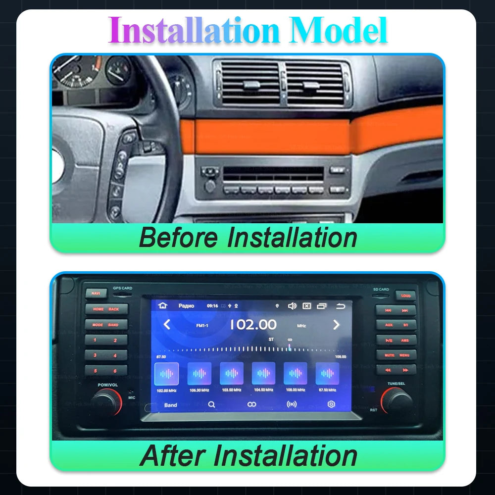 Android 16 For Bmw 5 Series E39 X5 E53 M5 1996-2003 Auto Carplay Car Radio Multimedia Ster | AUTOKITSHOP