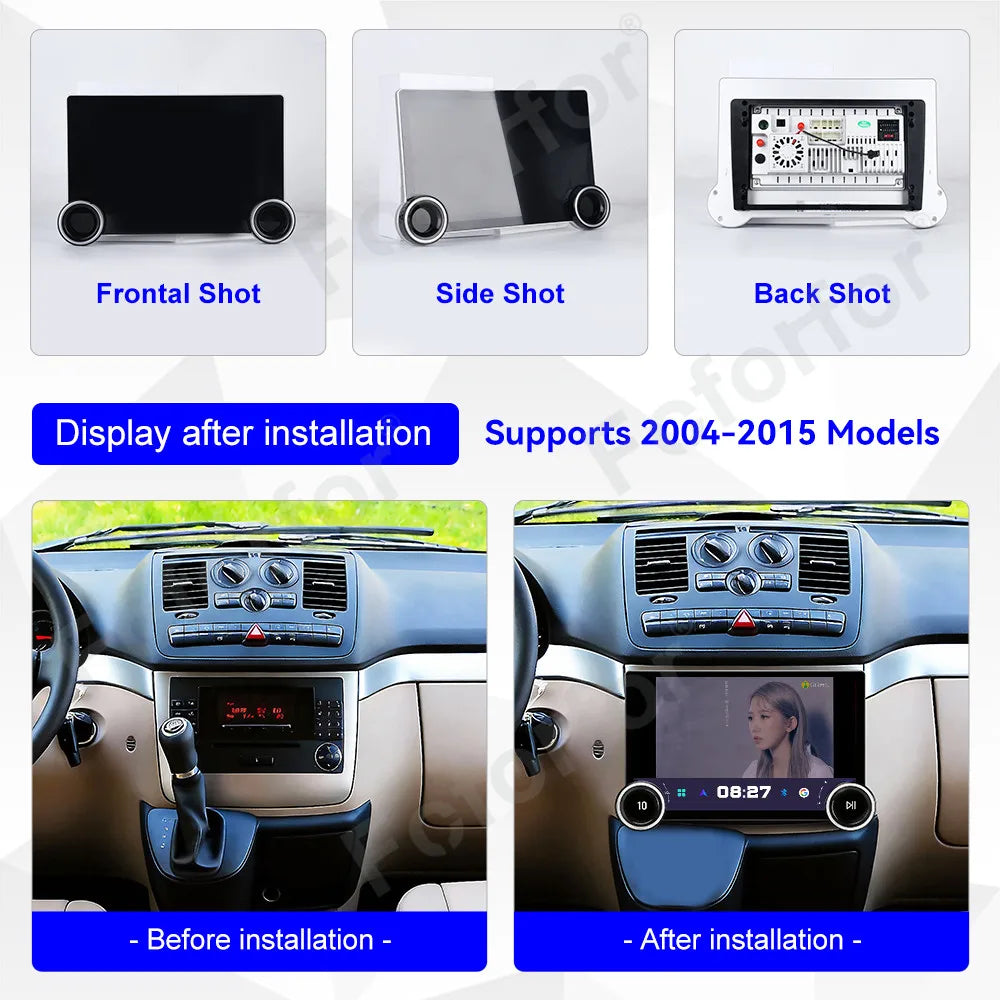 Premium HD Touch Screen 11.5 Inch Android 15 System Wireless Carplay For Mercedes Benz Vit