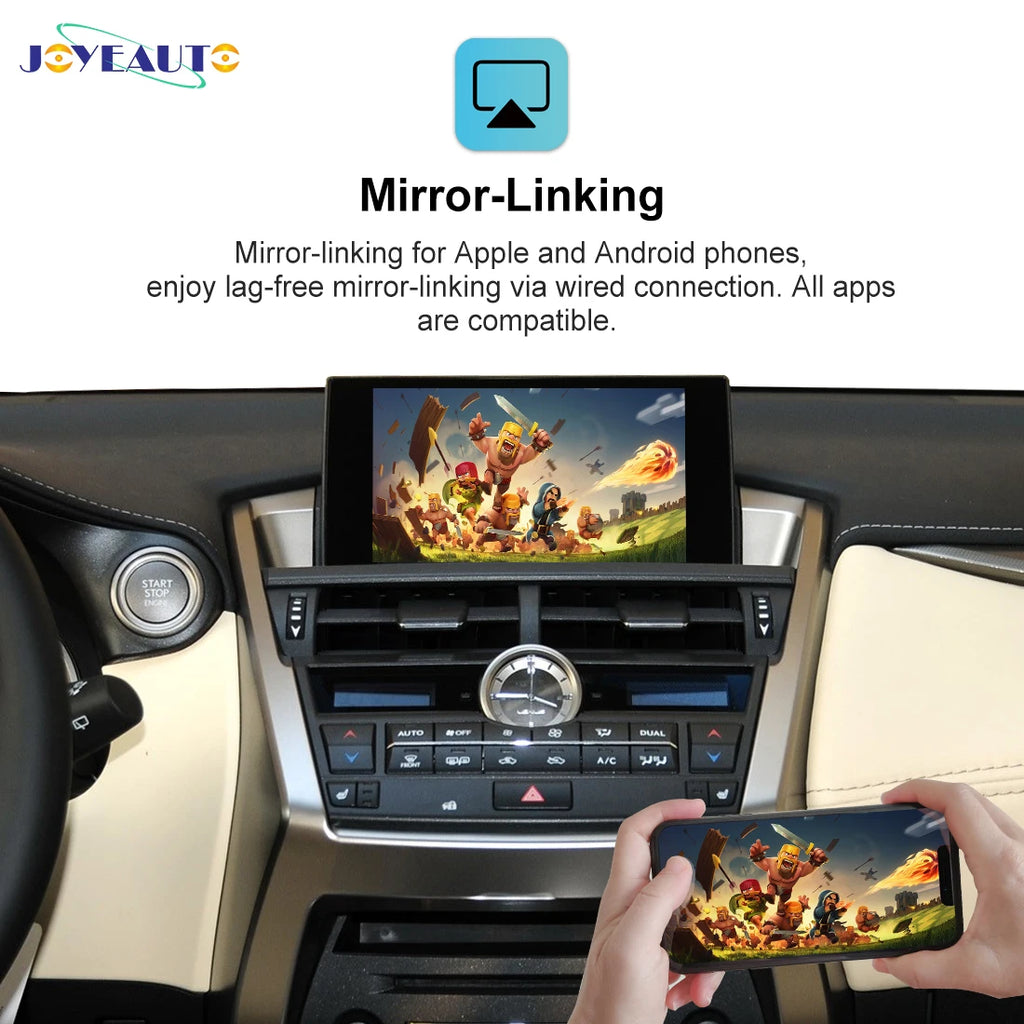 Wireless CarPlay Interface for 2014-2020 Lexus ES/NX/RX/UX with Knob Controls - Android Auto Mirror-Link Box