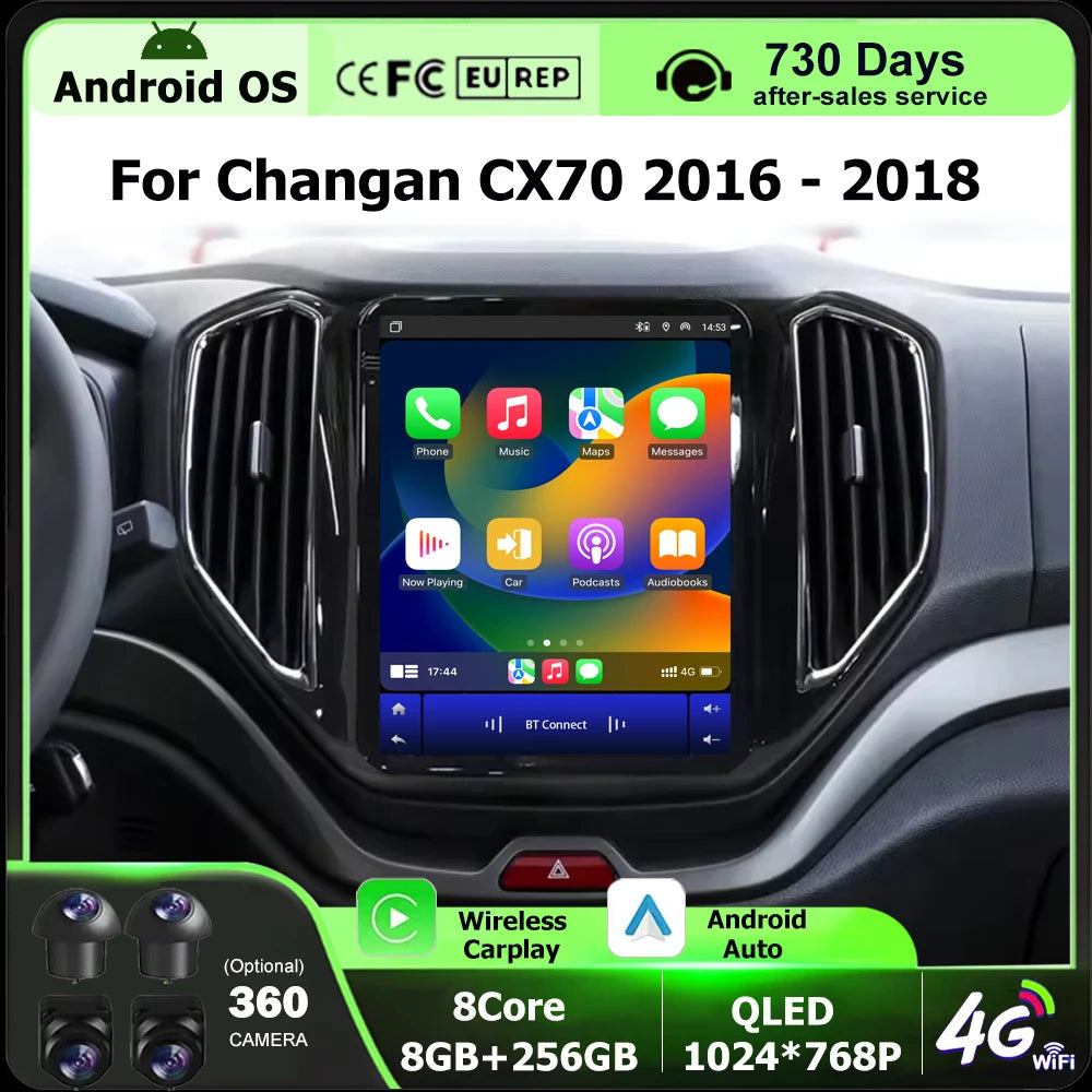 Android 16 Auto For Changan CX70 2016-2018 Car Radio Multimedia Player GPS Navigation Ster