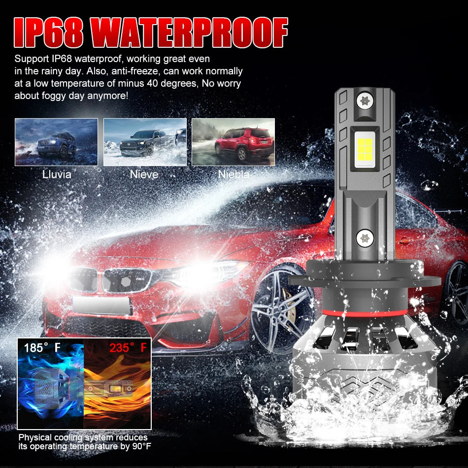 H1 H3 H4 H7 Led Headlights car Plug and Play High Power 3500W H11 H8 H9 HB3 HB4 9005 9006 9012 HIR2 Light Bulbs For Fog Lamps