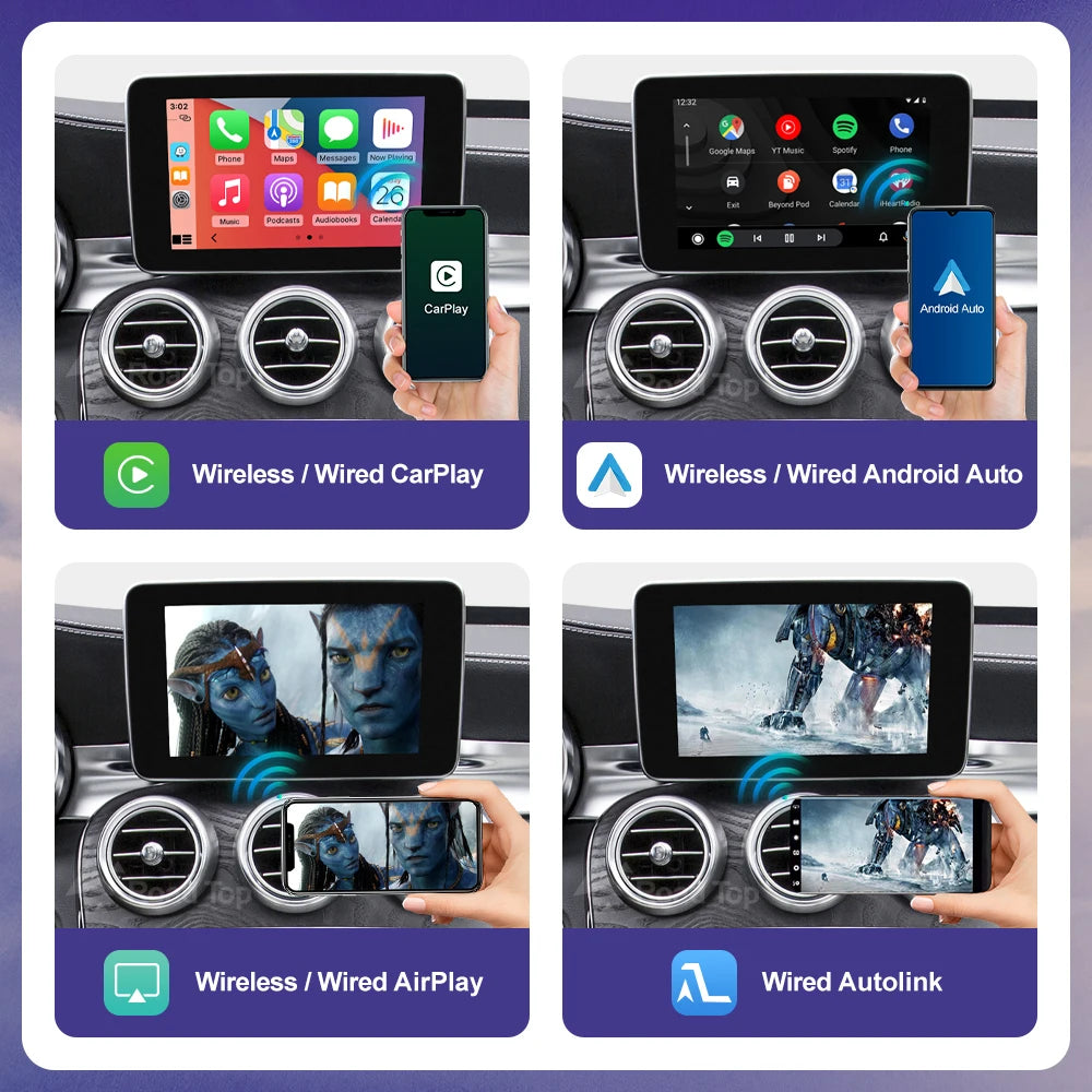 Road Top Wireless Carplay for Mercedes Benz GLC CLA GLA C Class W205 NTG5.0 2015-2018 Supp | AUTOKITSHOP