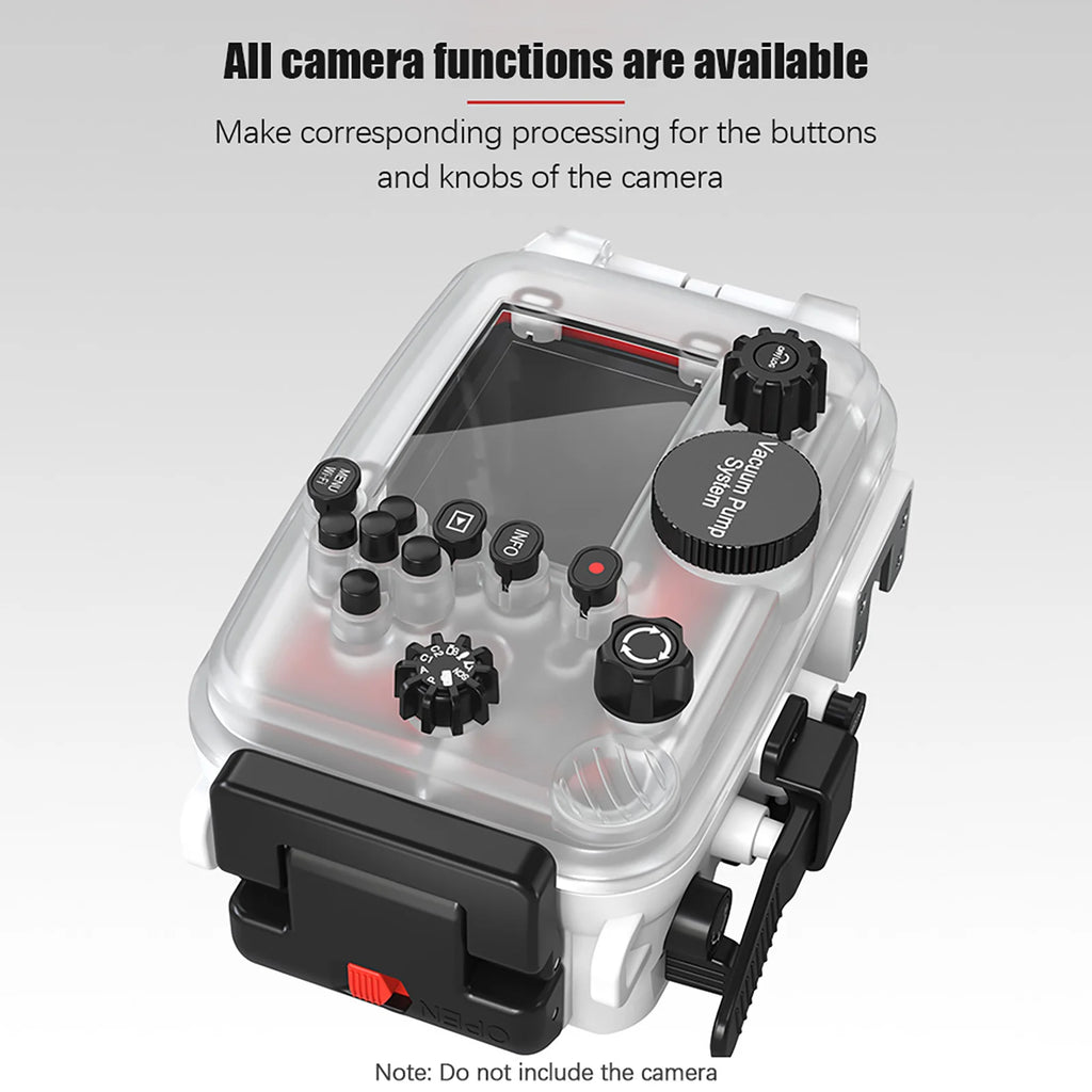 TG7 Camera Waterproof Case Housing Case for Action Camera Underwater 60m Diving Protective Case  - Automotive LED Light